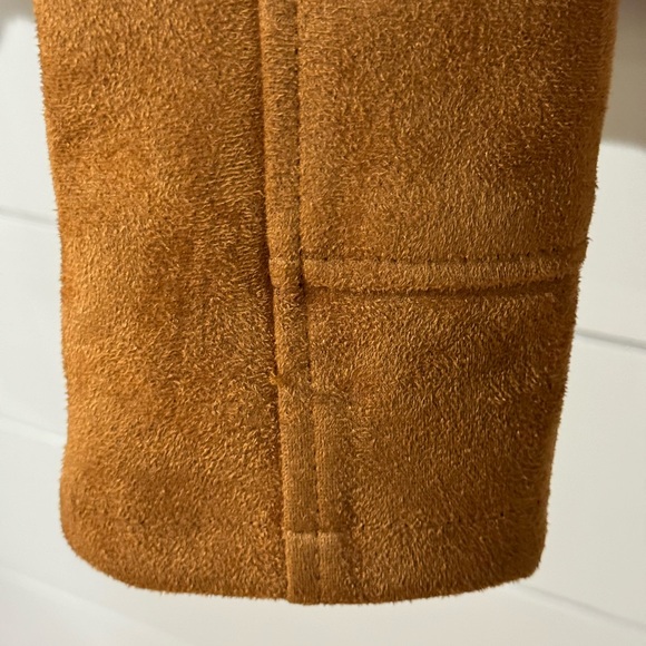 NEW Jou Jou Brandy Brown Faux-Suede Moto Jacket Size Large - Picture 8 of 12